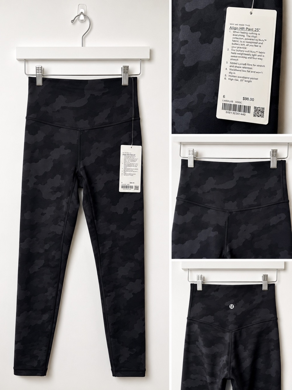 BWT | Lululemon Align High-Rise Pant 25” | Heritage 365 Camo Deep Coal Multi 💕